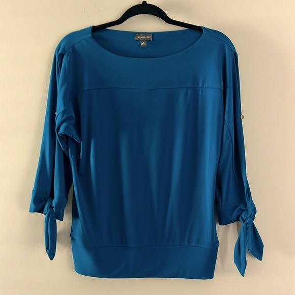The Limited Women's Shirt Top Arm Sleeves Slits Size Small Teal - Picture 1 of 8